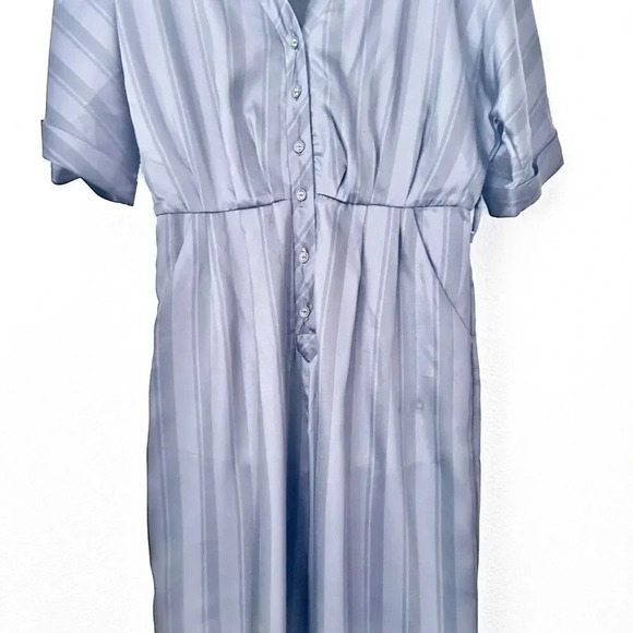 CIEBON | Naya Variegated Tonal Stripe Jumpsuit Black Gray Hutton Front | Size Me - Picture 5 of 9